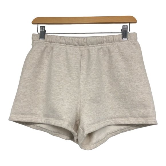 Aritzia Tna Oatmeal Cozy Fleece Perfect Hi-Rise Mini High-waisted sweatshorts S - Picture 2 of 14
